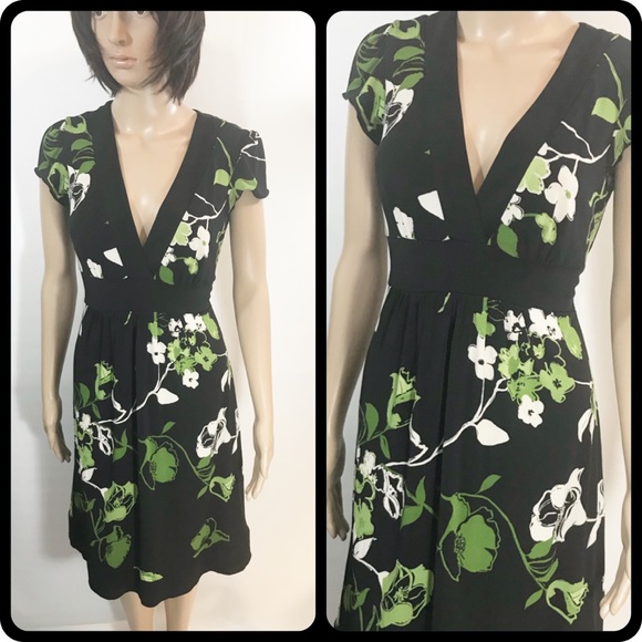 SPEECHLESS Black and Green Dress Size M - Picture 3 of 7